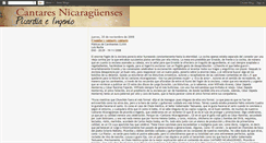 Desktop Screenshot of cantaresnicaraguenses.blogspot.com