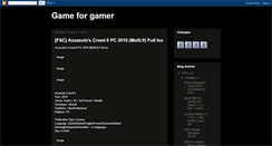 Desktop Screenshot of gameforgamerall.blogspot.com