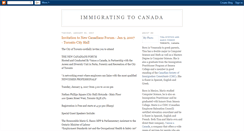 Desktop Screenshot of immigrating-to-canada.blogspot.com