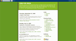 Desktop Screenshot of jobsforindia.blogspot.com