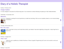 Tablet Screenshot of diaryofaholistictherapist.blogspot.com
