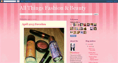 Desktop Screenshot of allthingsfashionandbeauty.blogspot.com