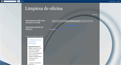 Desktop Screenshot of limpiezadeoficina.blogspot.com