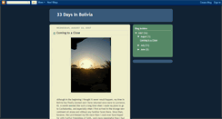 Desktop Screenshot of 33daysinbolivia.blogspot.com