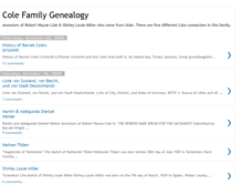 Tablet Screenshot of colefamilygen.blogspot.com