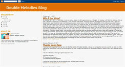 Desktop Screenshot of doublemelodies.blogspot.com