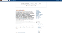 Desktop Screenshot of childrenhealthandwellbeing.blogspot.com