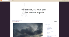 Desktop Screenshot of fivemonthsinparis.blogspot.com