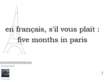 Tablet Screenshot of fivemonthsinparis.blogspot.com