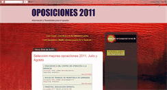 Desktop Screenshot of oposiciones2011.blogspot.com