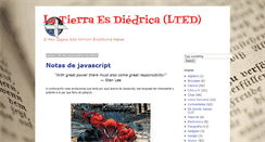 Desktop Screenshot of latierraesdiedrica.blogspot.com