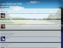 Tablet Screenshot of lovechristlivefaith.blogspot.com