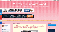 Desktop Screenshot of endowedworld.blogspot.com