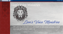 Desktop Screenshot of lionsvoiceministries.blogspot.com