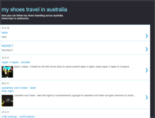 Tablet Screenshot of myshoestravelinaustralia.blogspot.com