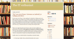 Desktop Screenshot of it-nthusiast.blogspot.com
