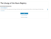 Tablet Screenshot of liturgyofthehours.blogspot.com