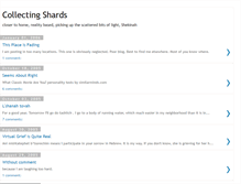 Tablet Screenshot of collectingshards.blogspot.com