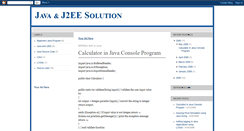 Desktop Screenshot of javaj2eesolution.blogspot.com
