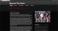 Desktop Screenshot of gobeyondthegame.blogspot.com