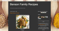 Desktop Screenshot of bensonrecipes.blogspot.com