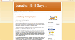 Desktop Screenshot of jonathanbrillsays.blogspot.com