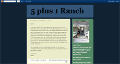 Desktop Screenshot of 5plus1ranch.blogspot.com