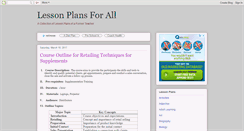 Desktop Screenshot of lessonplansforall.blogspot.com