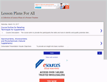 Tablet Screenshot of lessonplansforall.blogspot.com