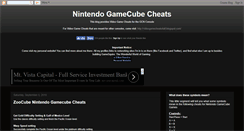 Desktop Screenshot of nintendo-gamecube-cheats.blogspot.com