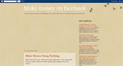 Desktop Screenshot of newmakemoneyonfacebook.blogspot.com
