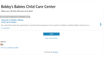 Tablet Screenshot of bobbysbabieschildcarecenter.blogspot.com