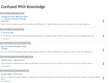 Tablet Screenshot of confusedwithknowledge.blogspot.com
