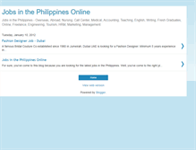 Tablet Screenshot of jobsinthephilippines.blogspot.com