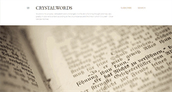 Desktop Screenshot of crystalwords.blogspot.com