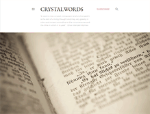 Tablet Screenshot of crystalwords.blogspot.com