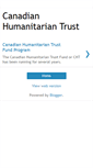 Mobile Screenshot of canadian-humanitarian-trust.blogspot.com
