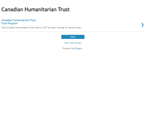 Tablet Screenshot of canadian-humanitarian-trust.blogspot.com