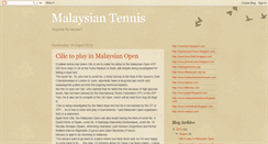 Desktop Screenshot of malaysiantennis.blogspot.com