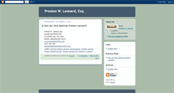 Desktop Screenshot of prestonwleonard.blogspot.com