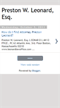 Mobile Screenshot of prestonwleonard.blogspot.com