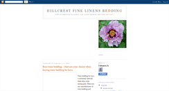 Desktop Screenshot of hillcrest-fine-linens-bedding.blogspot.com