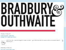 Tablet Screenshot of bradburyandouthwaite.blogspot.com