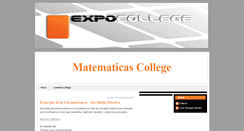 Desktop Screenshot of matematicascollege.blogspot.com