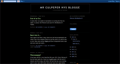 Desktop Screenshot of mrculpeperhysblogge.blogspot.com