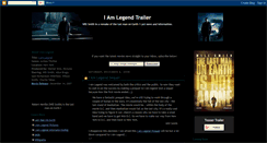 Desktop Screenshot of i-am-legend-trailer.blogspot.com