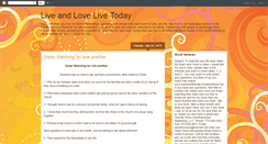 Desktop Screenshot of livelovelifetoday.blogspot.com