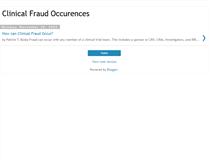 Tablet Screenshot of clinicalfraudoccurences.blogspot.com