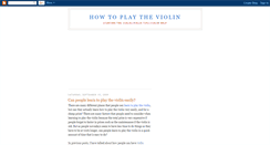 Desktop Screenshot of howtoplaytheviolin.blogspot.com