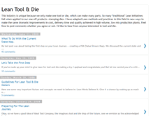 Tablet Screenshot of leantoolanddie.blogspot.com